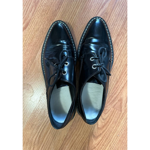 Rag & Bone Kenton Leather Lace-Up Oxford Black white brogues Size 40 - Picture 11 of 11